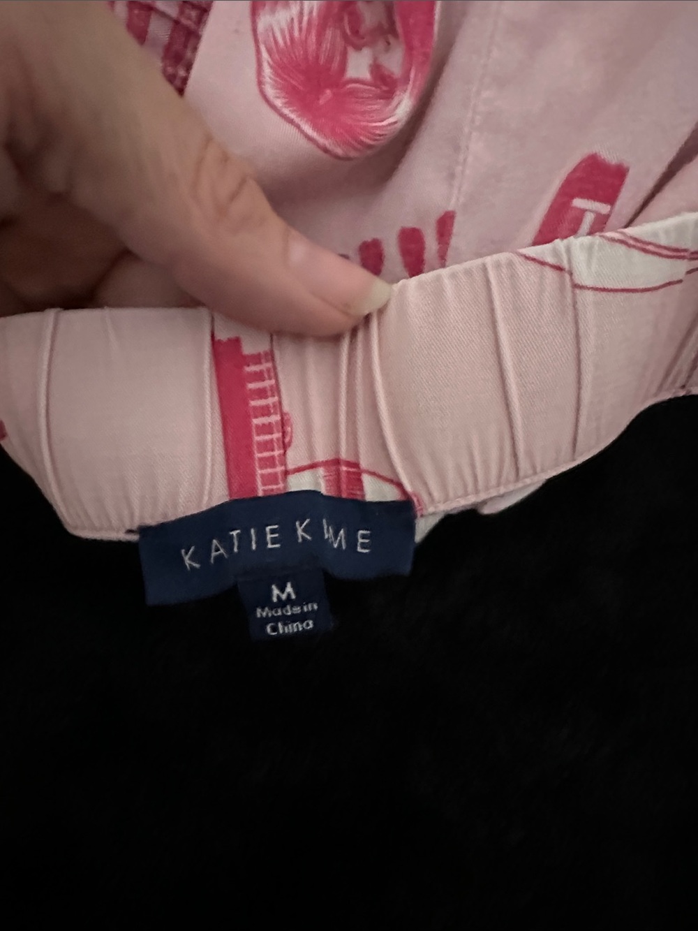Katie Kime Dallas toile 2 piece short pajama set Sz M - Picture 8 of 9